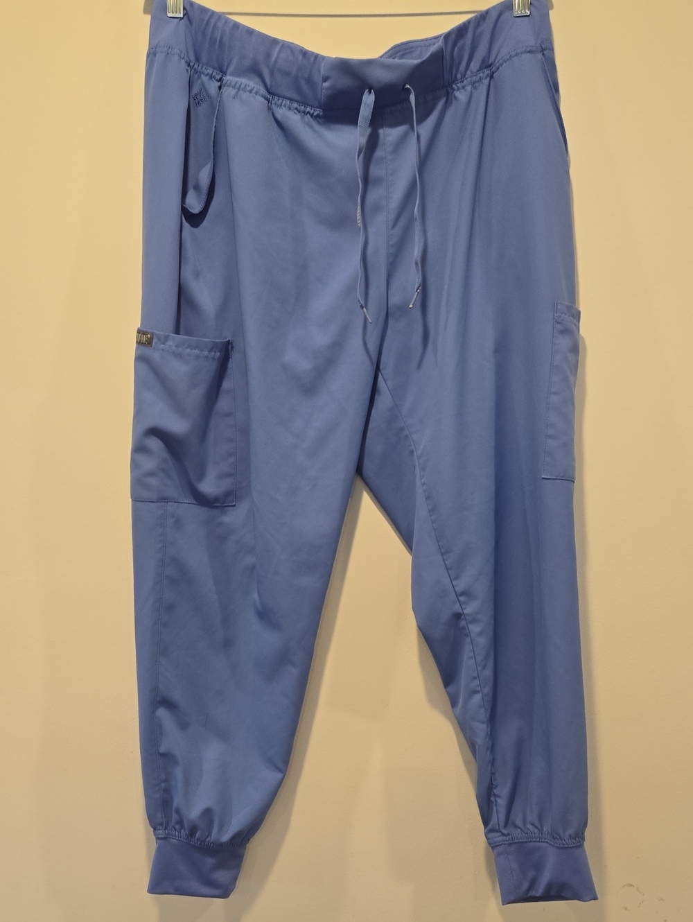Med Couture Insight Cargo Jogger Scrub Pants Ceil Blue Womens XL